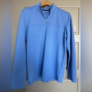 Men’s Lands’ End Outfitters Blue Quarter Zip Pullover, Long Sleeve, Size Small